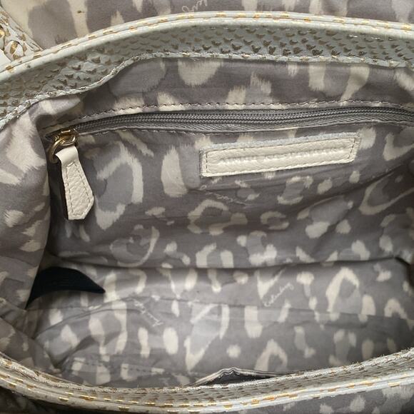 Aimee Kestenberg All For Love Leather Cream and Gold Python Crossbody - Picture 4 of 7